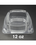 12 oz. Square Clear Plastic Container (J038) - 240/Case