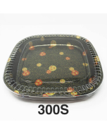 300S 正方形花纹塑料派对餐盘套装 13 3/8" X 13 3/8" X 1 5/8" - 60套/箱