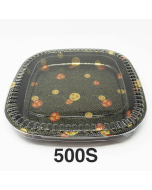 500S 正方形花纹塑料派对餐盘套装 16 1/8" X 16 1/8" X 1 5/8" - 60套/箱