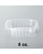 Dart 8 oz. Rectangular Clear Plastic Container Base (C8DER) (Not Combo) - 1008/Case