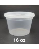 16 oz. 圆形透明塑料汤盒套装 - 240套/箱