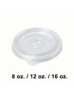 Round Clear Plastic Lid for 8/12/16 oz. Soup Container - 1000/Case