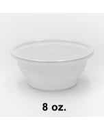 SR 8 oz. Round White Plastic Bowl Set (B08) - 240/Case