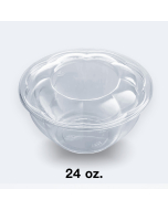 24 oz. 透明塑料玫瑰碗套装  - 150套/箱