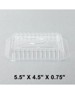 长方形透明塑料盖 适配1磅锡纸烤盘 - 1000/箱