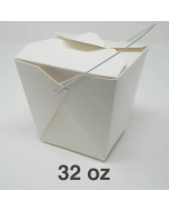 32 oz. Paper Take-Out Food Pail With Handle - 500/Case