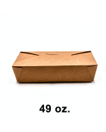 Kraft Folded Paper #2 Food Box 49 oz. - 200/Case
