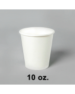 White Paper Coffee Cups 10 oz. - 1000/Case
