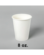 White Paper Coffee Cups 8 oz. - 1000/Case