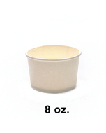 圆形白色纸质汤盒套装 8 oz. - 1000套/箱
