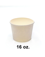 Round White Paper Soup Container Base 16 oz. (520) (Not Combo) - 500/Case