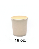 Round White Paper Soup Container Base 16 oz. (Not Combo) - 500/Case