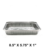 768 加厚长方形1.5磅容量浅锡纸盘8.5" X 5.75" X 1" (非套装) - 500/箱