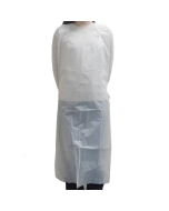 WS 28" X 46" White Poly Apron - 25/Box - 10 Boxes/Case