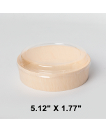 豪华 圆形木质餐盒套装 5.12 X 1.77 - 300/箱