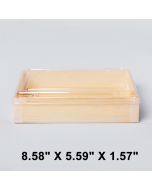豪华 长方形木质餐盒套装 8.58 X 5.59 X 1.57 - 500/箱