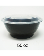 FH 50 oz. 圆形黑色塑料碗套装 - 150套/箱