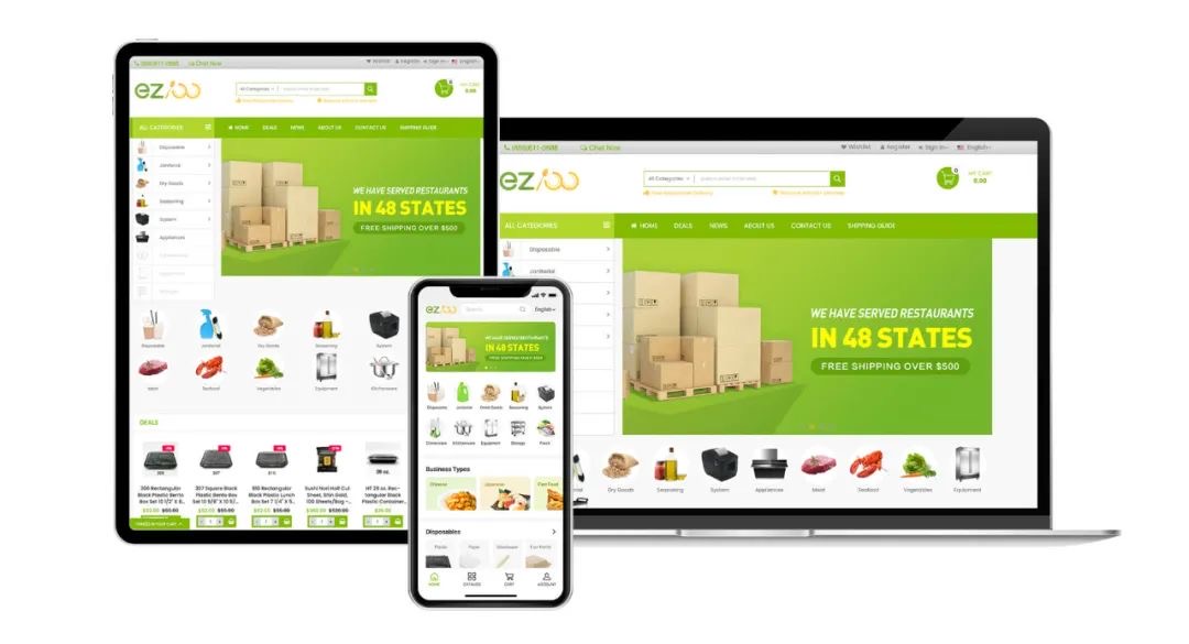 ez100-Web-APP-Tablets-Restaurants-Supply-Store-e-commerce